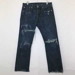 ⭐️ 2/$10 Levi’s 501 Ripped Jeans Button Fly 34x32
